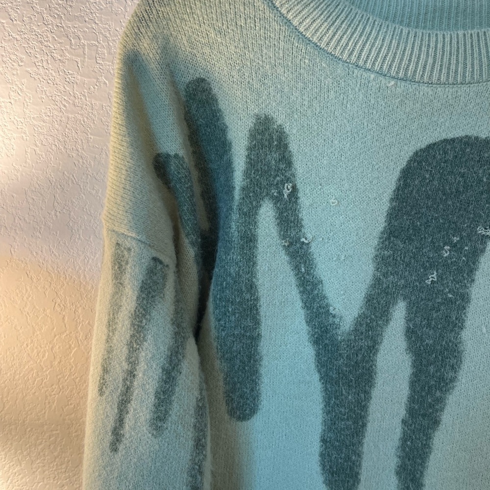Green Abstract Pattern Sweater - Picture 5 of 5